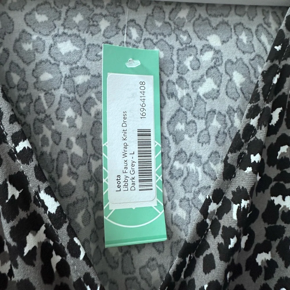 NWT Leota Black White and Grey Animal Print Dress from Stitch Fix - Picture 8 of 9